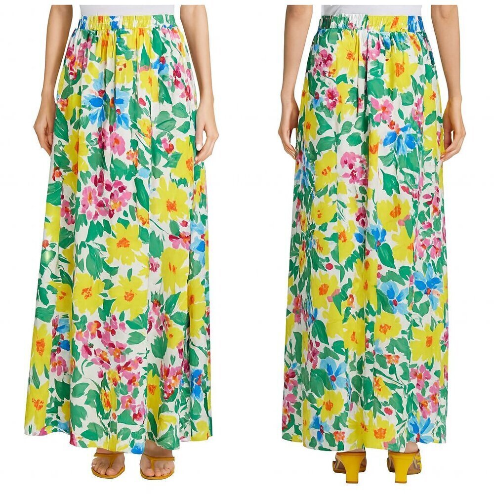 SWF Wild Flower Floral Maxi Skirt Sample NWT Size Small